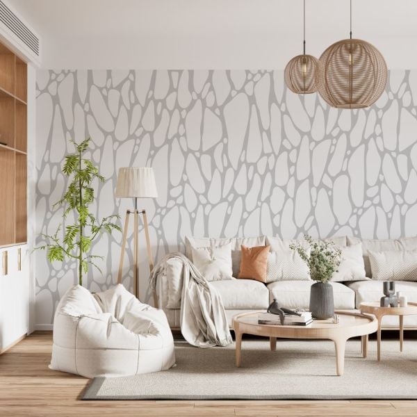 Modern Detaylı Soft Geometrik Desen Duvar Kağıdı