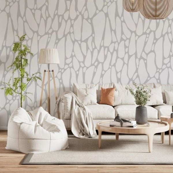 Modern Detaylı Soft Geometrik Desen Duvar Kağıdı