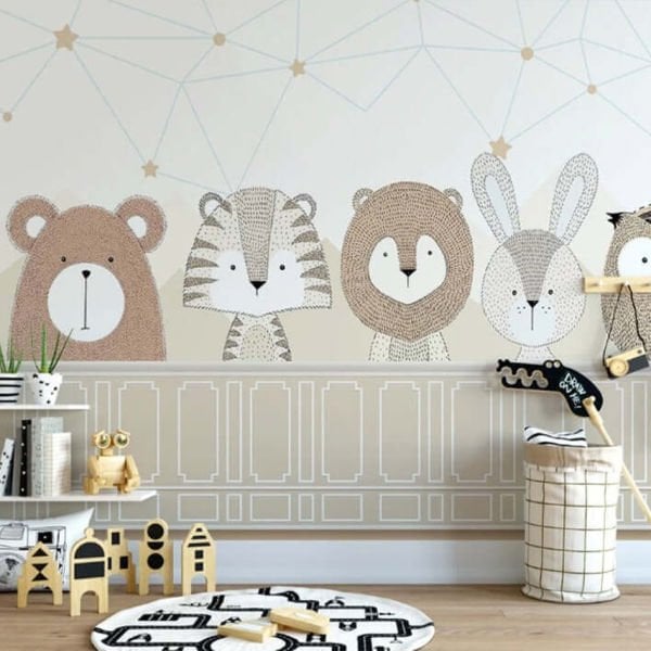 Soft Zeminde Baykuş Ayı Duvar Kağıdı