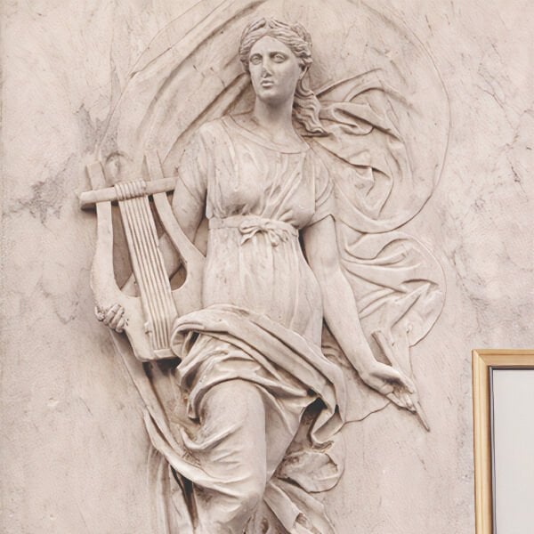 Adım Farah Dizi Antik Lir Çalan Kadın Üç Boyutlu Duvar Kağıdı
