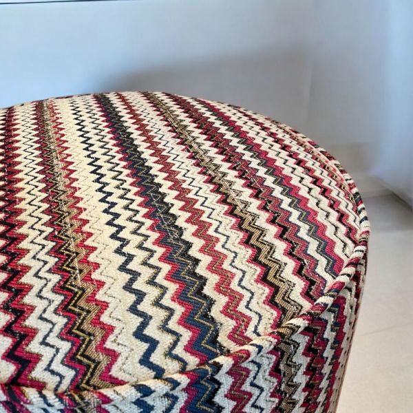 Dokuma Zigzag Kumaşlı Puf