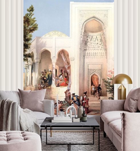 Sarayda Osmanlı Kadın Ve Erkekler Duvar Kağıdı