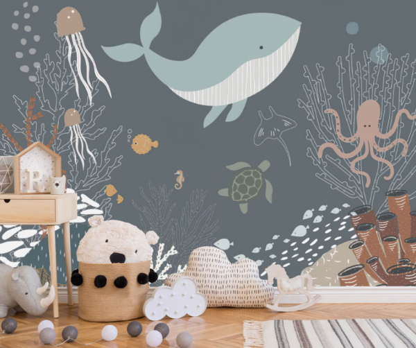 Sevimli Balina Deniz Hayvanları Duvar Kağıdı