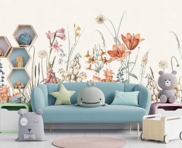 Kır Çiçekleri Çocuk Duvar Kağıdı