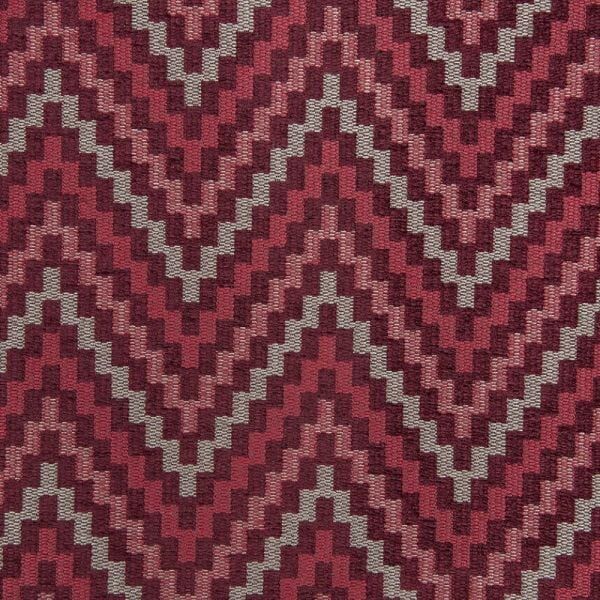 Zigzaglı Döşemelik Ve Perdelik Kumaş Burgundy