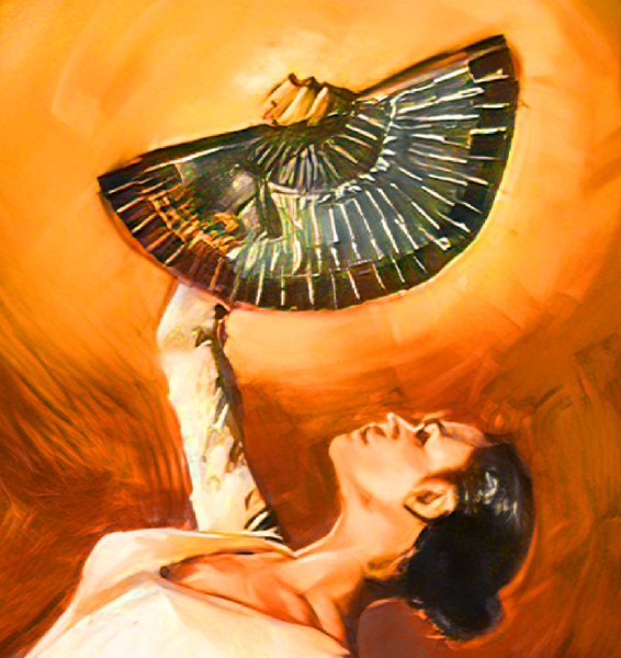 Yağlı Boya Çizim İspanyol Kadın Tasarım Duvar Kağıdı