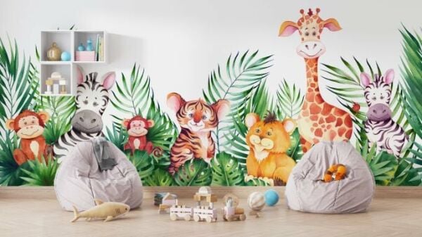 Minik Sevimli Şirin Hayvanlar Ailesi Duvar Kağıdı