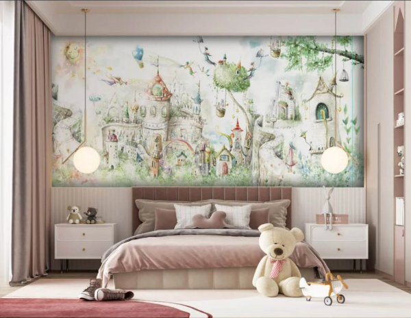 Çocuk Odaları Sihirli Dağ Duvar Kağıdı