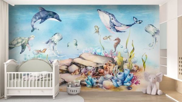 Deniz Altında Sevimli Hayvanlar Duvar Kağıdı