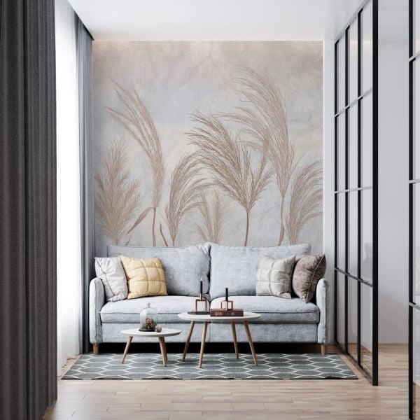 Buğday Başakları Sepya Duvar Kağıdı