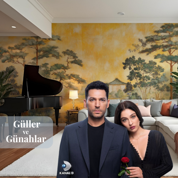 Güller ve Günahlar Dizisi Çocuk Odası (Altın Panorama) Duvar Kağıdı