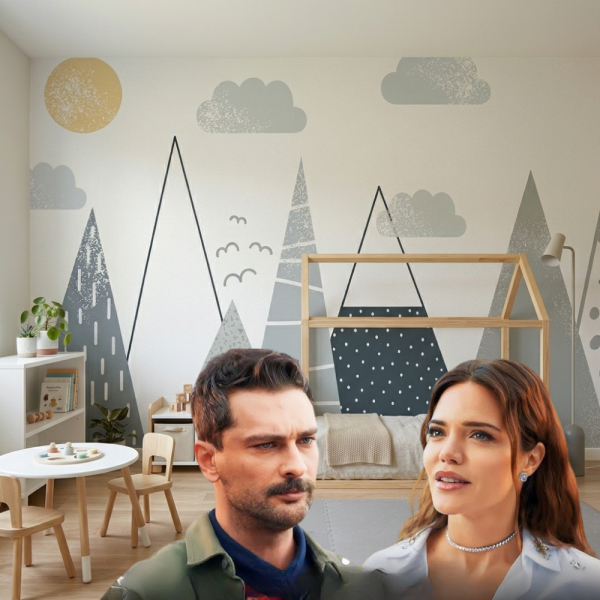 Şahane Hayatım Dizisi Geometrik Düşler Çocuk Odası Duvar Kağıdı