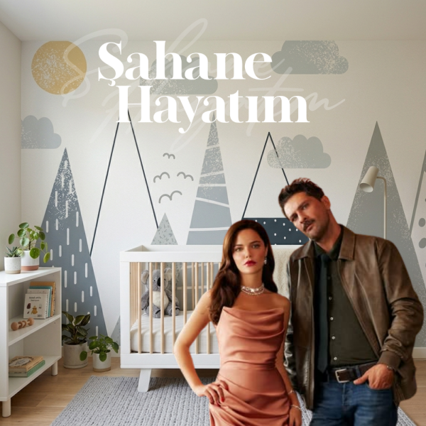 Şahane Hayatım Dizisi Geometrik Düşler Çocuk Odası Duvar Kağıdı