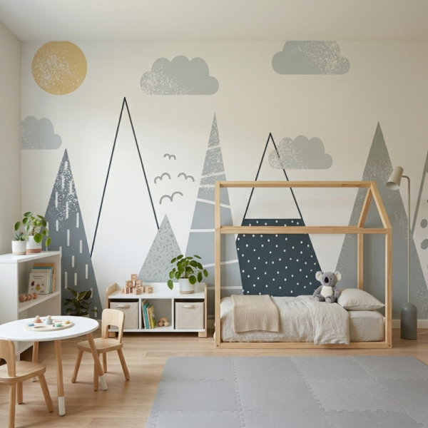 Şahane Hayatım Dizisi Geometrik Düşler Çocuk Odası Duvar Kağıdı