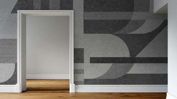 Antrasit Taş Renkleri Soyut Tasarım Duvar Kağıdı