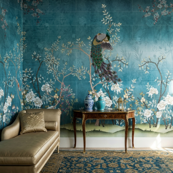 Turkuaz Rüya Tavus Kuşu Duvar Kağıdı