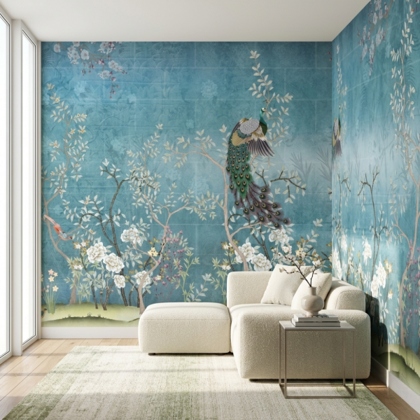 Turkuaz Rüya Tavus Kuşu Duvar Kağıdı