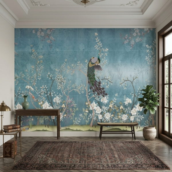 Turkuaz Rüya Tavus Kuşu Duvar Kağıdı