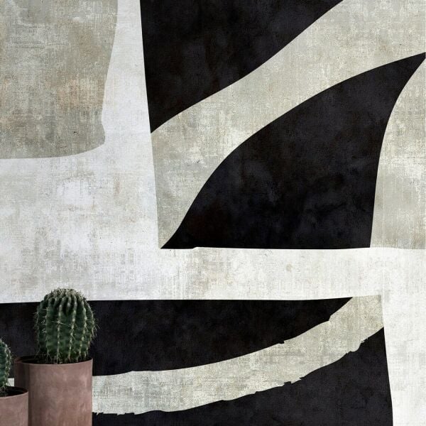 Sulu Boya Kadife Efektli Yapraklar Tasarım Duvar Kağıdı