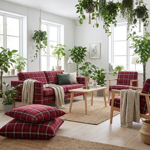 Ekose Kareli Perdelik Ve Döşemelik Kumaş