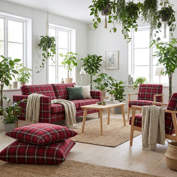 Ekose Kareli Perdelik Ve Döşemelik Kumaş