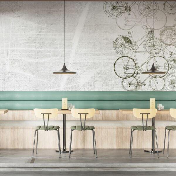 Karakalem Çizim Bisikletler Duvar Kağıdı