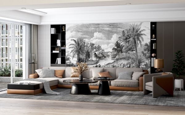 Nehir Kenarında İnsanlar Köprü Duvar Kağıdı