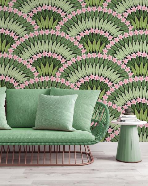 Tropikal Pembe Plumeria Çiçek Yaprakları Çiçek Duvar Kağıdı