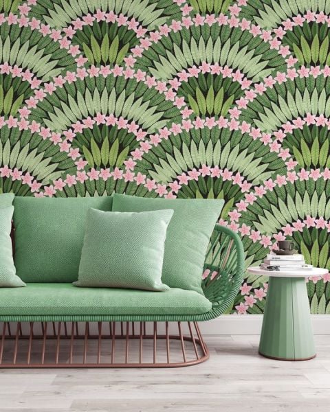 Tropikal Pembe Plumeria Çiçek Yaprakları Çiçek Duvar Kağıdı