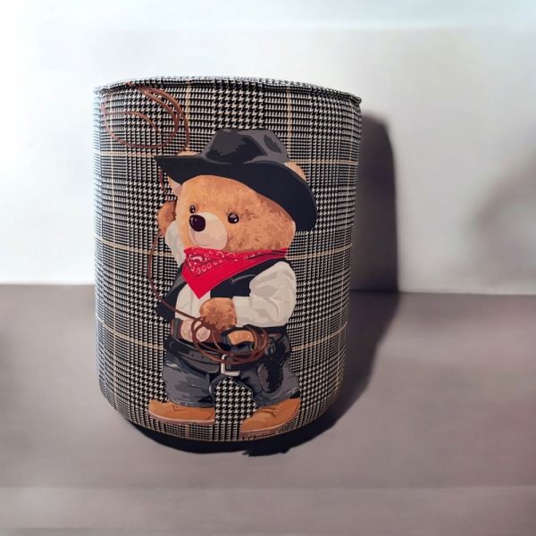 Kovboy Teddy Ekose Kumaşlı Puf