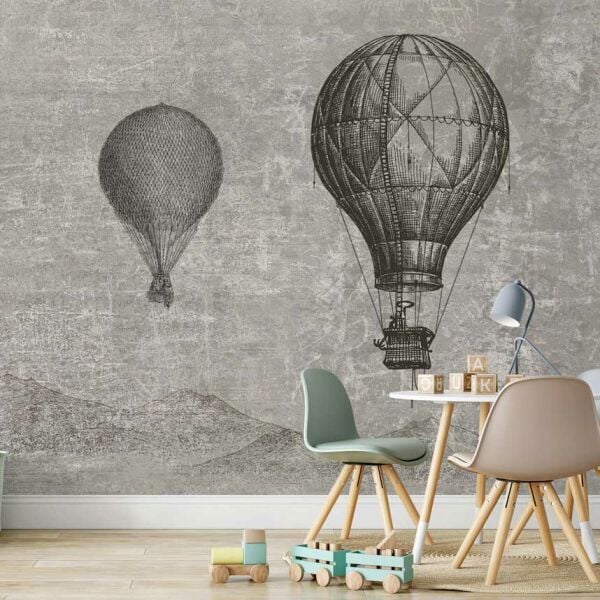 Kalem Çizim Hava Sıcak Balonlar Duvar Kağıdı