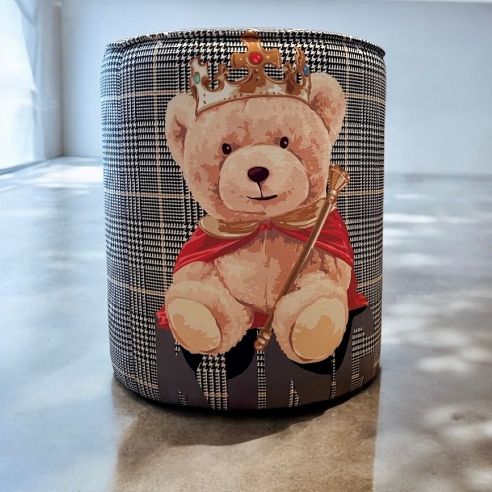 Mr.King Teddy Ekose Kumaşlı Puf