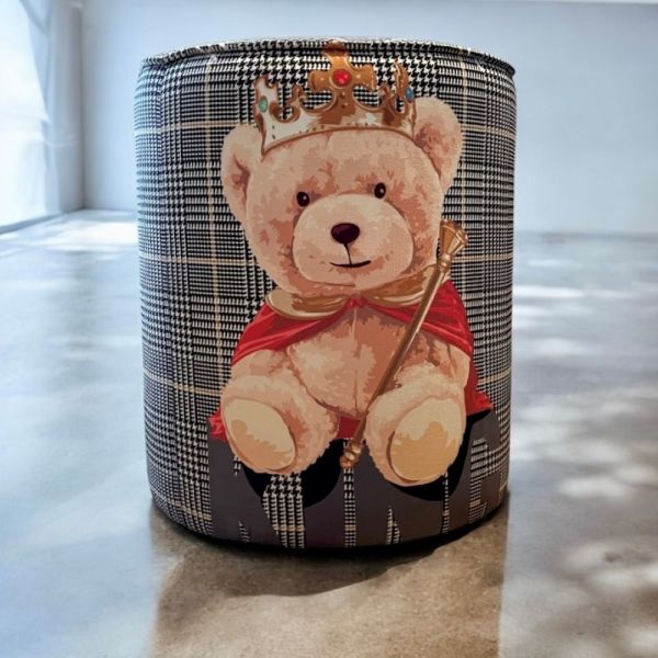 Mr.King Teddy Ekose Kumaşlı Puf