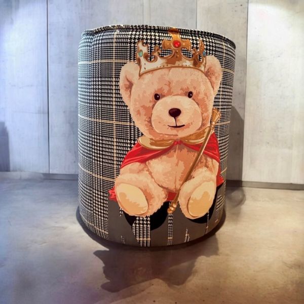 Mr.King Teddy Ekose Kumaşlı Puf