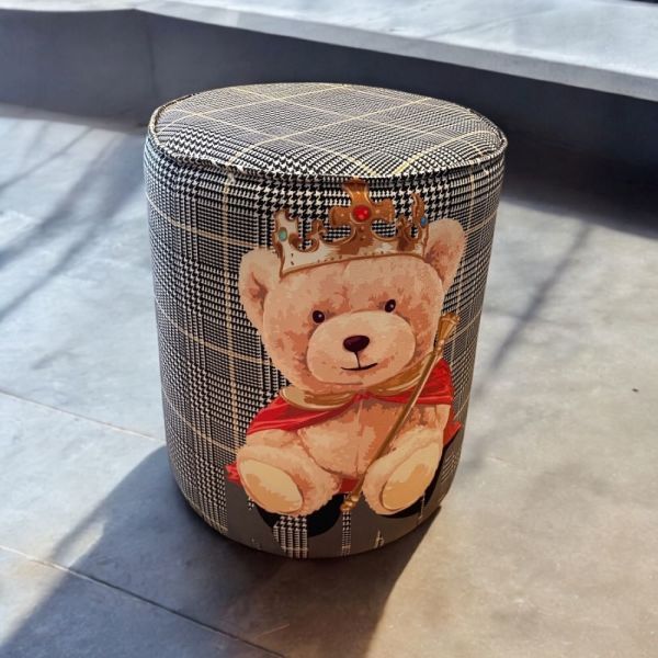 Mr.King Teddy Ekose Kumaşlı Puf