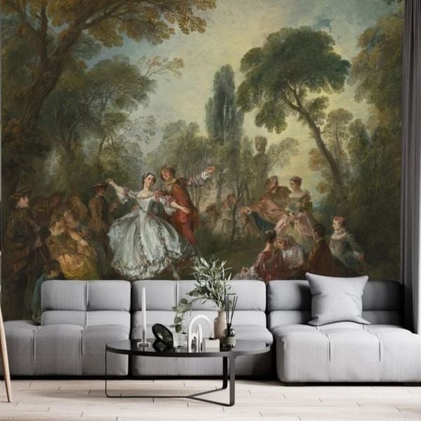 İngiliz Kadınları Ormanda Eğlenip Dans Ederken Duvar Kağıdı