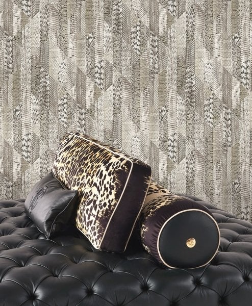 Roberto Cavalli 8 Nolu Koleksiyon Desenli Gri Leopar