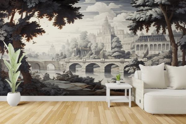 Eski Zamanlar Köprü Ve Ağaçlar Duvar Kağıdı