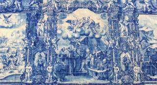 Gökyüzünde Melekler Mavi Mitolojik Duvar Kağıdı