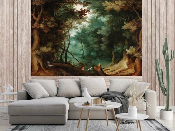 Ormanda Avcılar Köpek Duvar Kağıdı