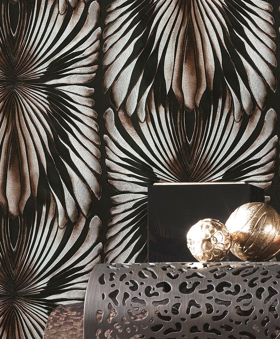 Roberto Cavalli 8 Nolu Koleksiyon Desenli Vizon Siyah