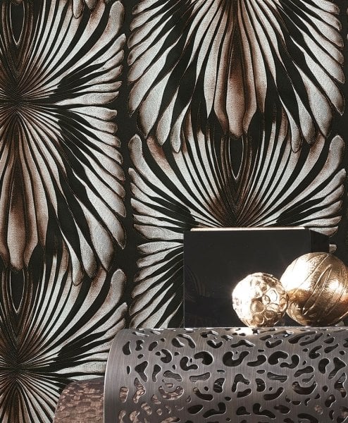 Roberto Cavalli 8 Nolu Koleksiyon Desenli Vizon Siyah