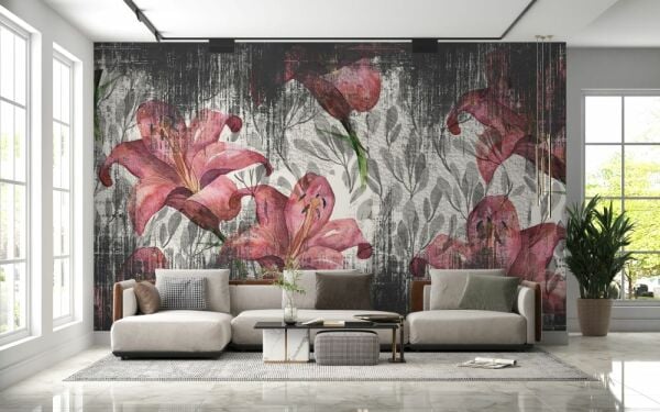 Gül Kurusu Çiçekler Büyük Duvar Kağıdı