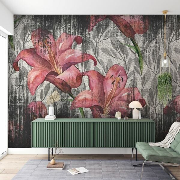 Gül Kurusu Çiçekler Büyük Duvar Kağıdı