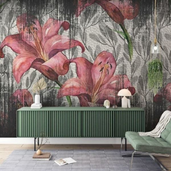 Gül Kurusu Çiçekler Büyük Duvar Kağıdı