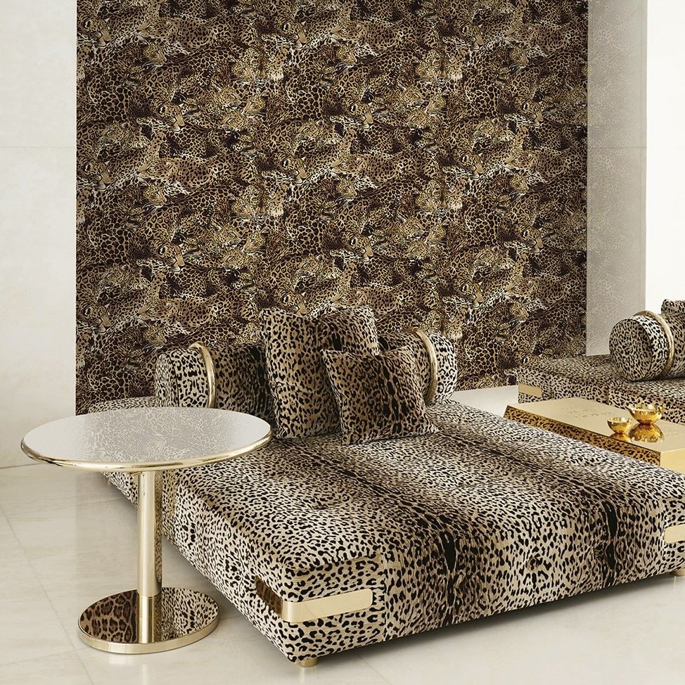 Dolce Gabbana İç İçe Geçmiş Leoparlar Duvar Kağıdı