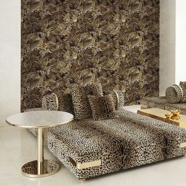 Dolce Gabbana İç İçe Geçmiş Leoparlar Duvar Kağıdı