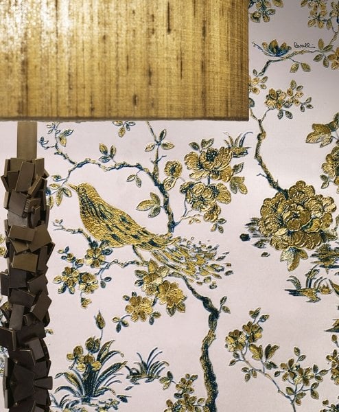 Roberto Cavalli 8 Nolu Koleksiyon Kuşlar Saten Zeminde