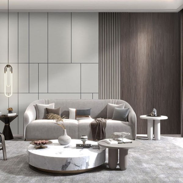 Ahşap Panel Taş Duvar Tasarım Duvar Kağıdı