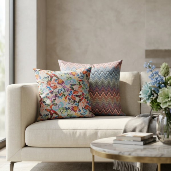 Kelebek Desen Ve Zigzaglı Yastık